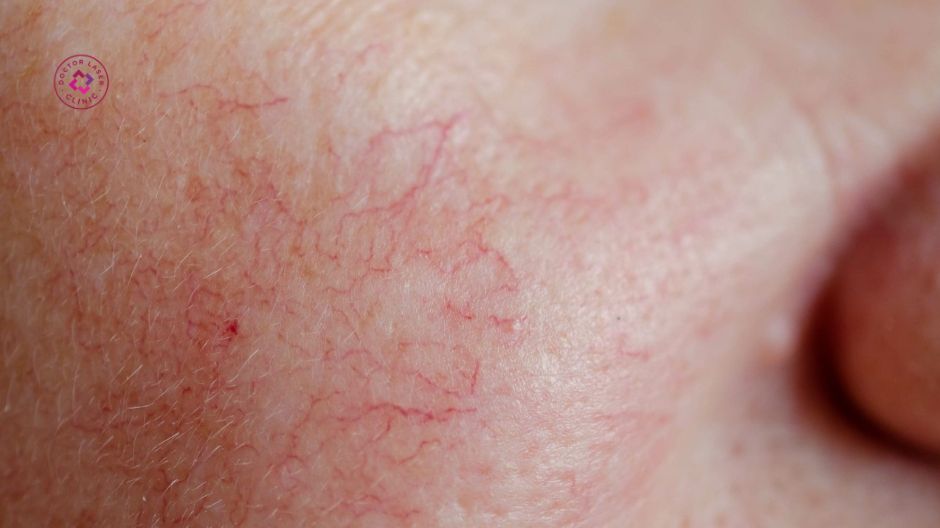 da bị mỏng yếu teo da và lộ mao mạch sau laser trị nám