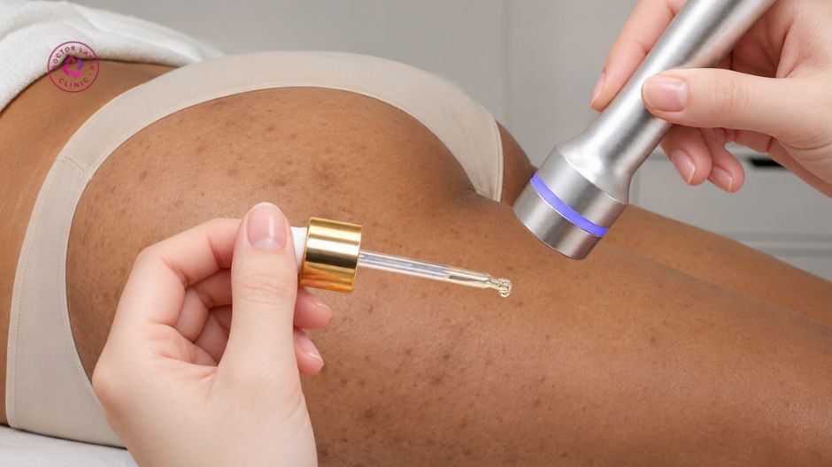 điện di tinh chất trị thâm mụn ở mông
