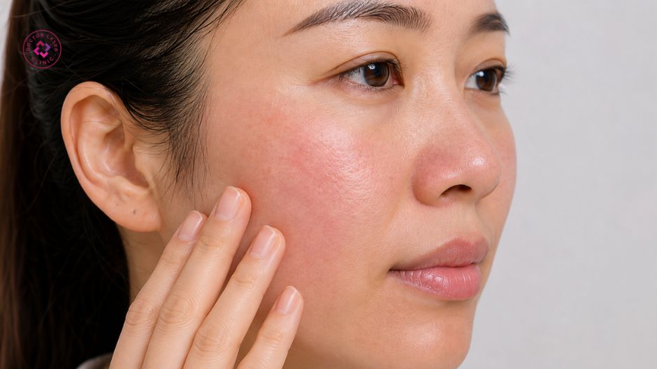 đỏ và nóng nhẹ sau điều trị nám mảng