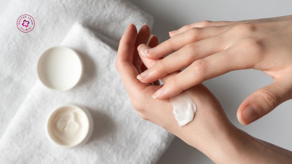 dưỡng ẩm đều đặn sau khi trị vết thâm đen trên da tay