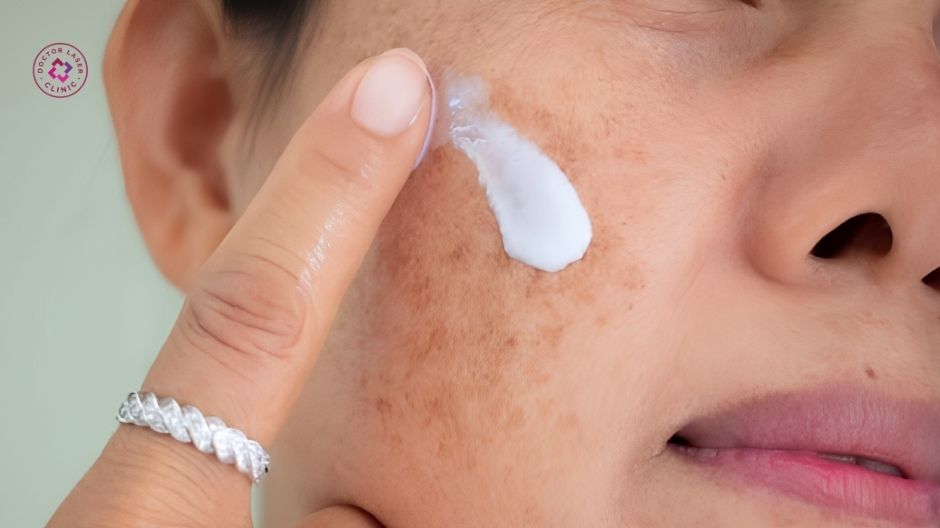 dưỡng ẩm phục hồi da sau điều trị nám do nắng