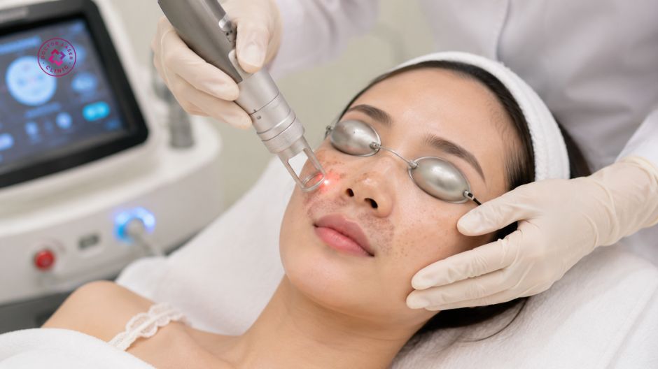 liệu pháp laser điều trị nám râu