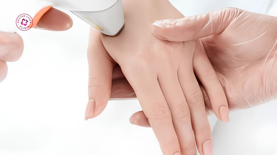 liệu pháp laser trị vết thâm đen trên da tay