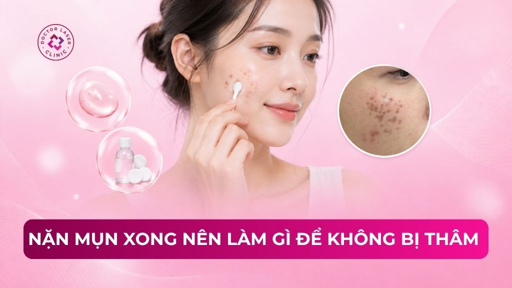 Nặn mụn xong nên làm gì để không bị thâm?