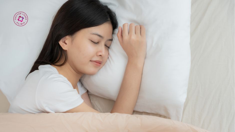 ngủ đủ giấc và đúng giờ ngăn ngừa nám da