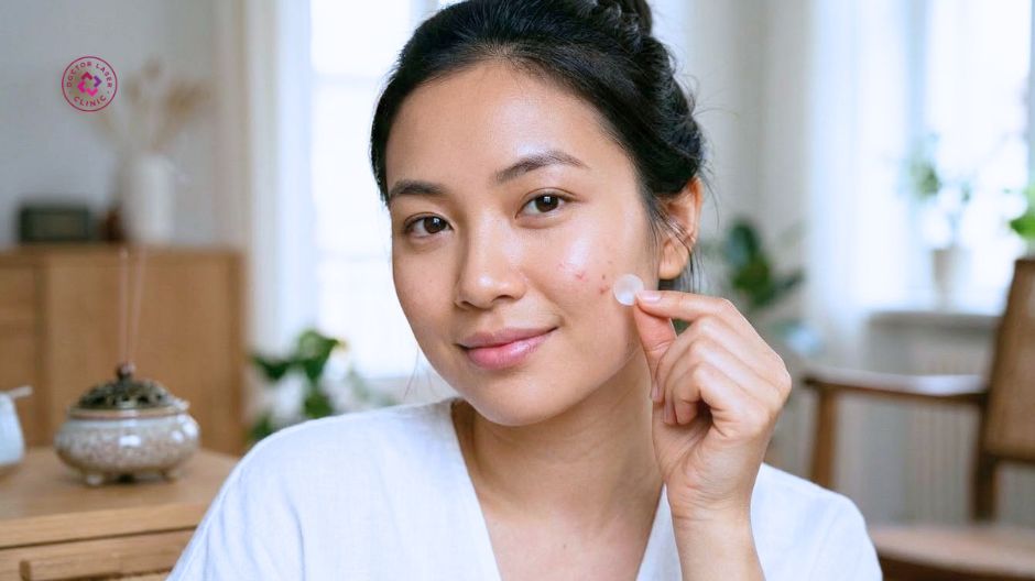 sử dụng miếng dán mụn sau khi nặn mụn