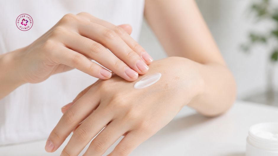 sử dụng mỹ phẩm không phù hợp gây vết thâm đen trên da tay