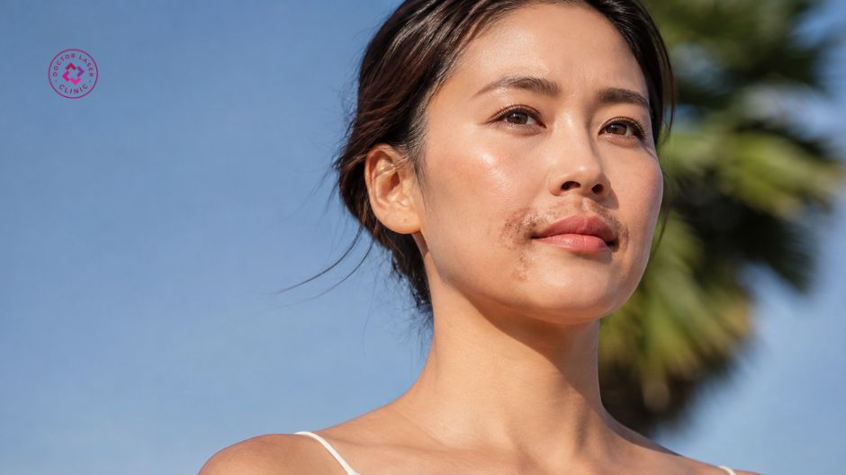 tia cực tím gây nám râu