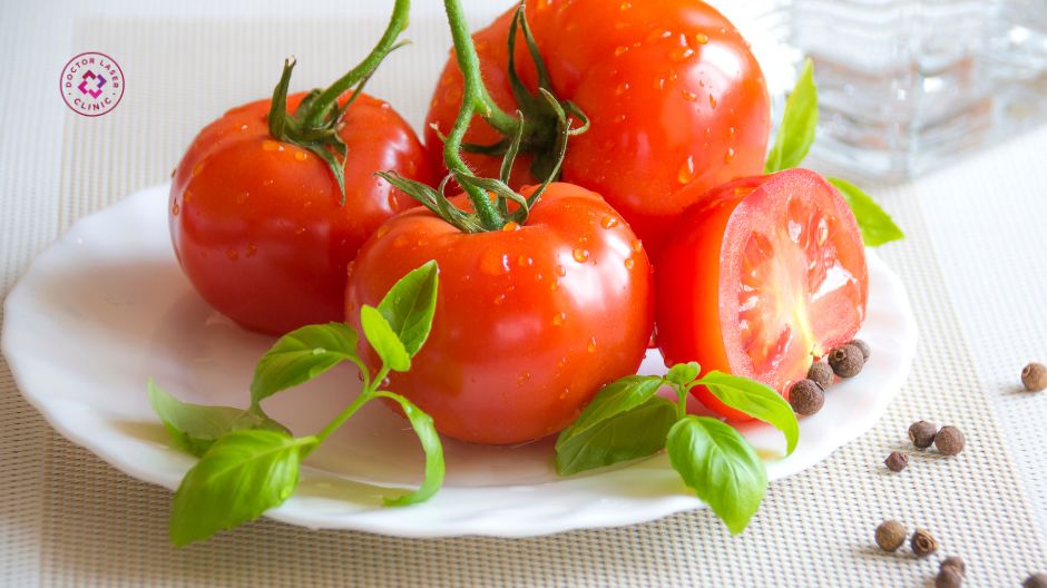 cà chua hỗ trợ chăm sóc nám gò má