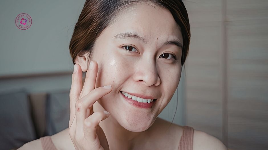 chống nắng sau điều trị nám gò má