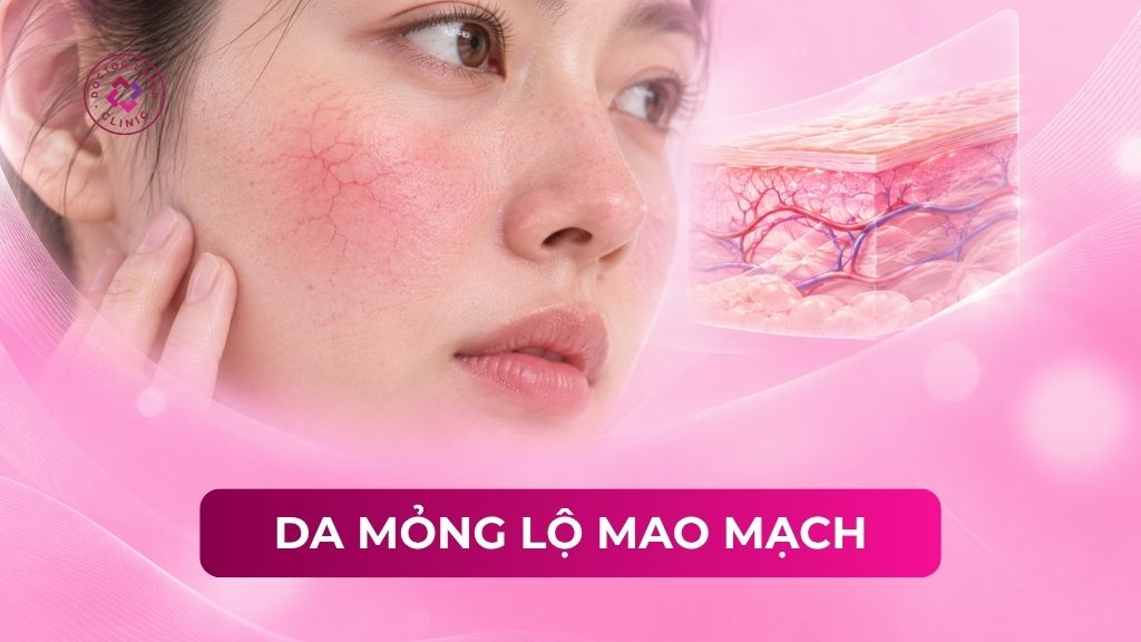 Da mỏng lộ mao mạch: Nguyên nhân và phương pháp điều trị