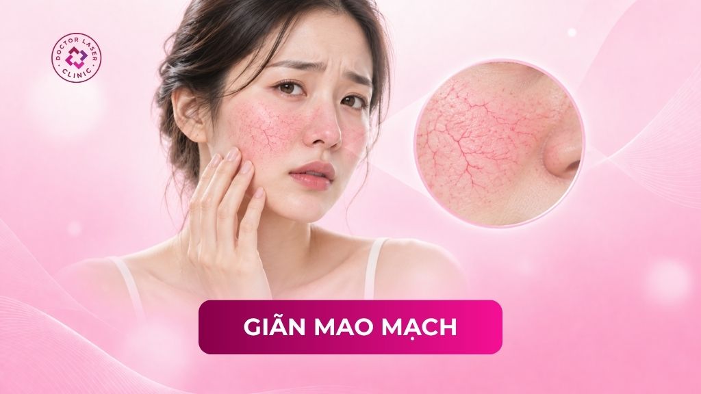 Giãn mao mạch là gì? Dấu hiệu, nguyên nhân và cách điều trị