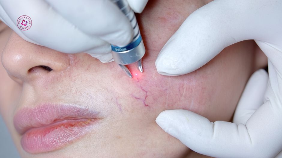 laser magicveins điều trị giãn mao mạch