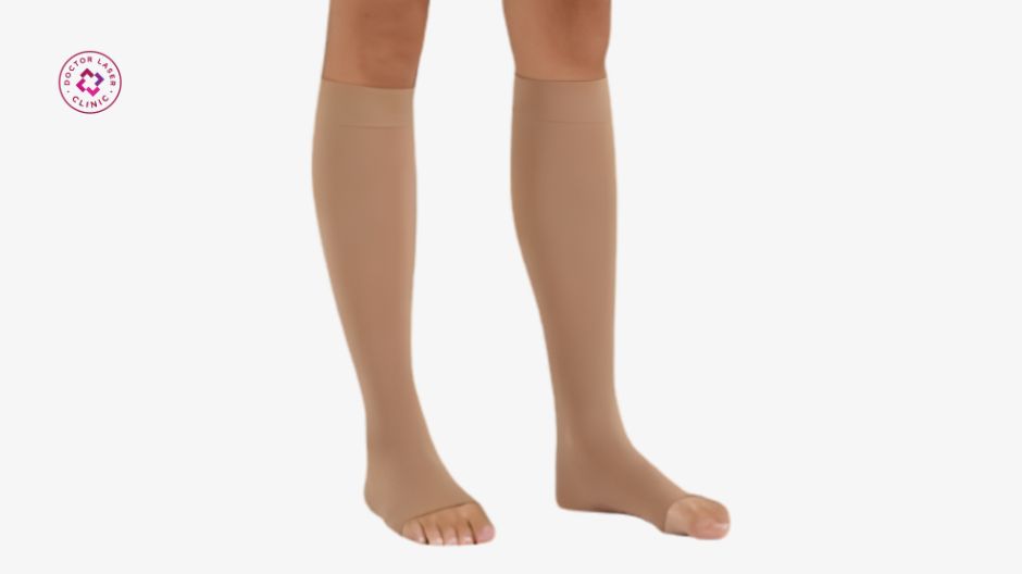 mang vớ áp lực sau điều trị giãn mao mạch ở chân
