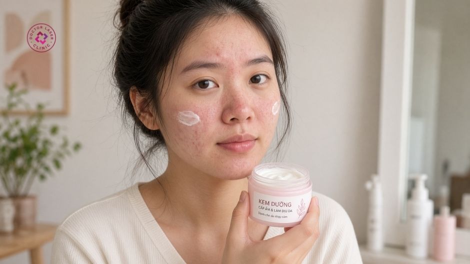 mỹ phẩm kích ứng làm nám cánh bướm đậm hơn