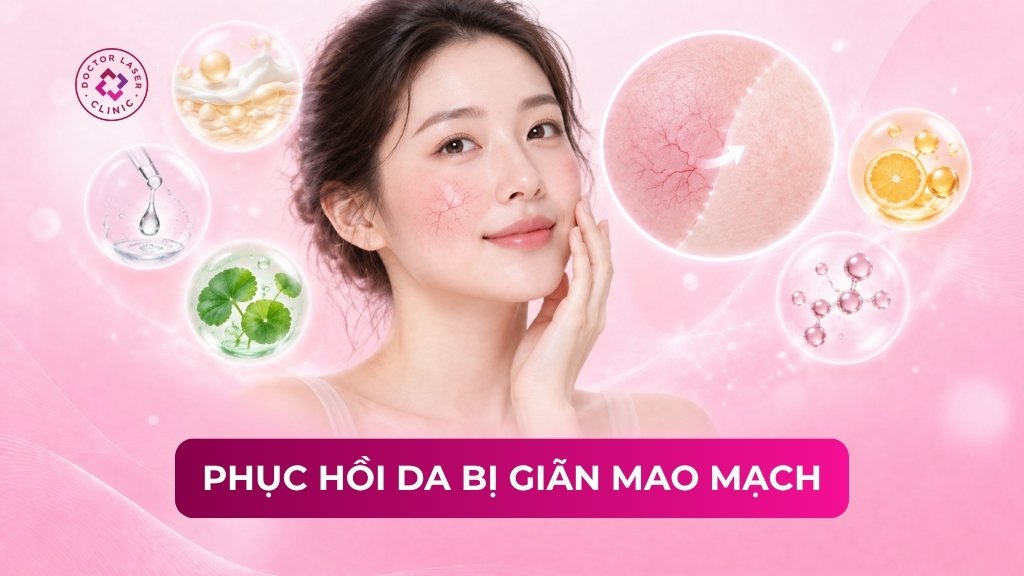 Hướng dẫn phục hồi da bị giãn mao mạch hiệu quả và an toàn