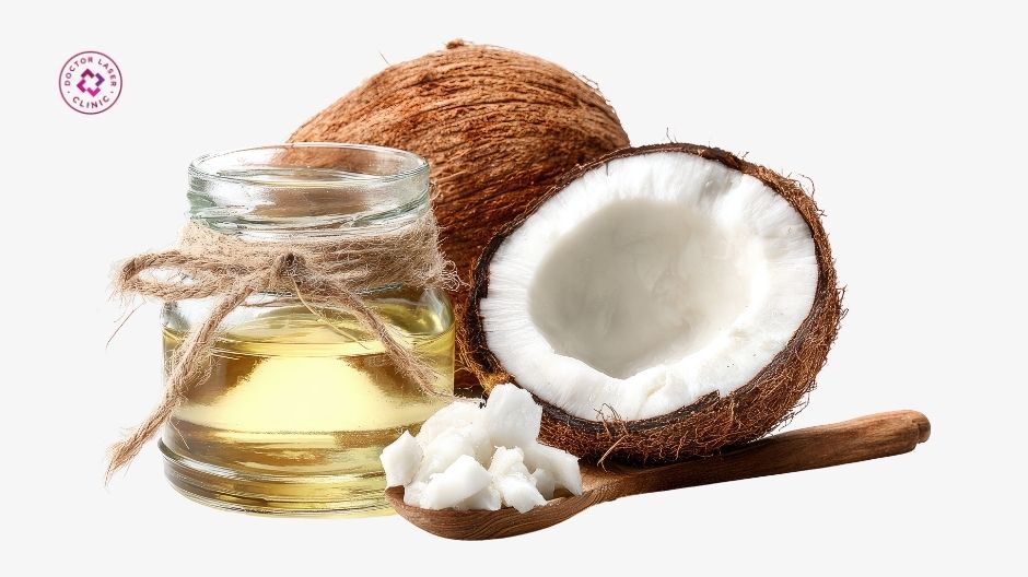 dầu dừa kết hợp vitamin E trị thâm mụn