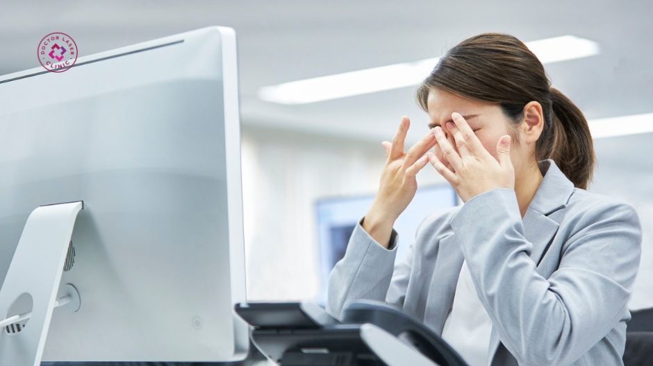 hạn chế dụi mắt phòng thâm mắt bẩm sinh