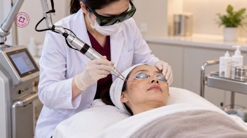 laser và thiết bị ánh sáng điều trị tàn nhang